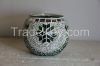 Unique turkish handmade glass mosaic candle holder for home decoration