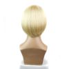  Beautiful Blonde Short Bob  Straight Hair With Slanting Bang