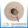 High quality mat straw cowboy hat with wind break for men