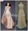 2015 Sweetheart Neckline Beaded Pleated Empire Waist Chiffon Pictures Formal Dresses Women - Halimex