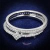 Jewelry Wholesale 925 Sterling Silver AAA Grade CZ Wedding Ring Sets