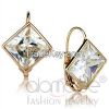 LO3866 Rose Gold AAA Grade CZ Diamond-Shaped Earrings