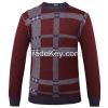 Men Gray 2XL Long Sleeve new sweater Plaid 70% 30% wool cashmere 2015