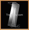 Z shape acrylic podium, 2015 new organic glass lectern