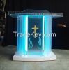 white color acrylic church pulpit, 2015 new organic glass church pulpit