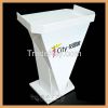 white color acrylic podium, acrylic podium with LED lights