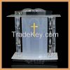 white color acrylic church pulpit, 2015 new organic glass church pulpit