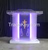 white color acrylic church pulpit, 2015 new organic glass church pulpit