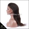 Indian remy hair natural straight full lace wigs