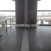 Aluminum expansion joint with safe serrated surface