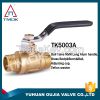 TMOK DN15 medium pressure female NPT thread full port forged brass ball valve steel lever handle PTFE sealing CE ISO approved China dirct factory