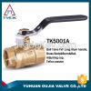 TMOK DN15 medium pressure female NPT thread full port forged brass ball valve steel lever handle PTFE sealing CE ISO approved China dirct factory