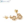 Tianyu Gems Pure Yellow Gold Classic Design Round OEC Cut Moissanite Diamond beautiful Stud Earrings