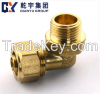 F1 Copper Compression Fitting Nickeled Plating Male Elbow