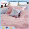 Water-ink Lotus designed Plain cotton embroidery 4pcs bedding set