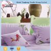 fish and lotus designed Plain cotton embroidery 4pcs bedding set