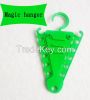 Magic Folding Metal Dipped Coat Plastic Hanger