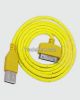Fabric braided mobile phone cable for iphone 4 10 colors 1m2m3m length