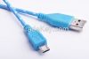 Fabric braided mobile phone micro usb cable 10 colors 1m2m3m