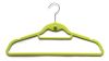 Flocked Suit Hanger with Hook & Tie Bar