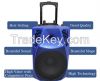 portable bluetooth speaker hifi dj bass karaoke audio speaker outdoor professional stage speaker  with usb sd fm remote mic aux 
