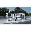 Outdoor Prefabricated School Bus Stop Carport Shelter Smart Bus Station Shelter With Wifi