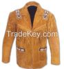 real leather  fring jackets for mens 