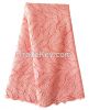 F50265 High quality nigerian wedding lace peach lace fabric,water soluble guipure cord lace fabric with rhinestones 