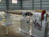 Down-lead slitting rewinder for paper processing paper roll slitter rewinder