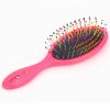 Plastic hair brush rainbow bristle hair brush for wet hair 