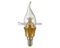 6W LED Candle Bulb Lights with Pull Tail Base E14 High Brightness