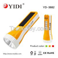 LED solar charging flashlight