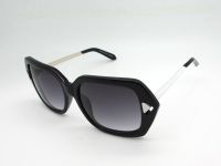 Acetate rectangle frame with metal temple sunglasses