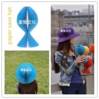 Blue Paper Hat , lovely and funny hat for children and women in home decoration