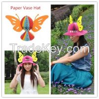 Butterfly Paper Hat, Fun Hat for Children and Women in Party, Christmas, Halloween, Birthday, Tourism