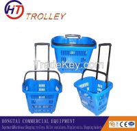 rolling grocery baskets with various colors for sale