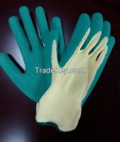 palm coated latex gardening glove
