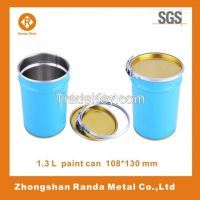 Conical paint tin bucket with locking ring
