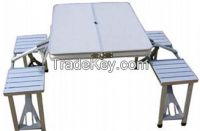 new design aluminum folding tables with chairs for family outdoor activity