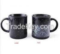 12 Twelve color changing heat sensitive ceramic constellation mug 11oz