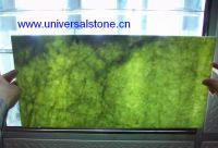 Green Precious stone Glass Panel backlit