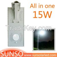 15W Integrated solar powered LED Wall mounted, Park, Villa, Village light with motion sensor function