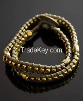 Handmade Ethnic Brass Beads Wrape Bracelet