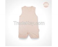 organic short romper for baby very soft double jersey fabric pure nature