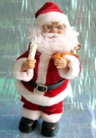 12"dancing Santa Claus play the candle decoration