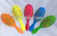Candy Color Professional Massagerainb Healthy Paddle Cushion Hairbrush