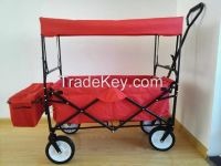 Foldable wagon with canopy