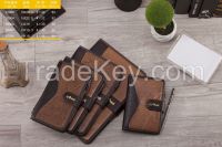 Leather Botton Notebook with pen