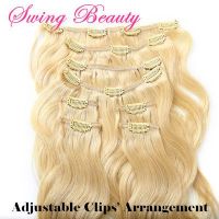 Clip-in Natural Blonde Curly Human Hair Extension