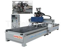 Qingdao Advanced Multi Function 3 Axis Woodworking CNC Router with a 5 meter long working table, cutting, engraving and punching together